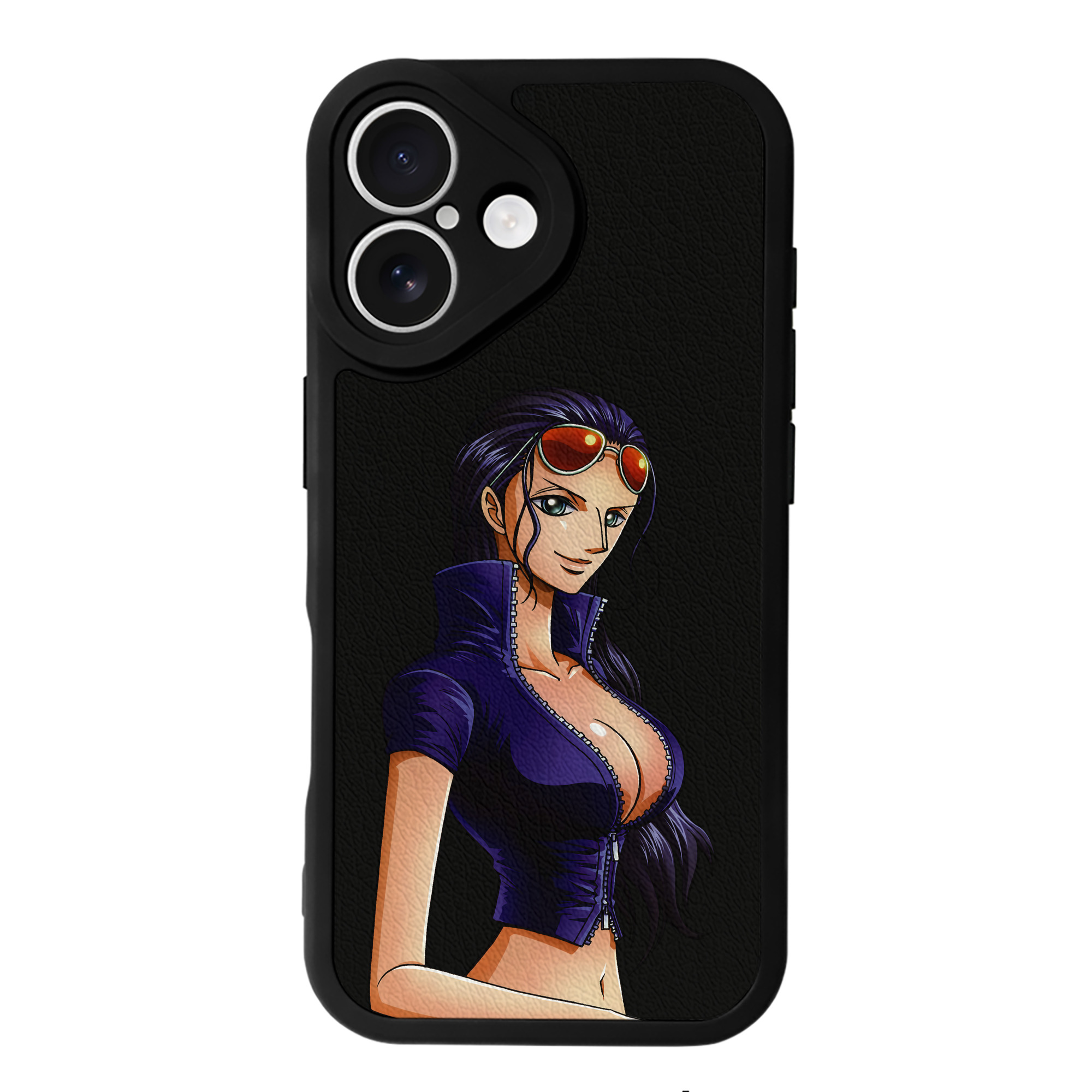 （画像用） ワンピース ニコ・ロビン ONE PIECE Nico Robin 【iPhone 16シリーズ対応】シリコンスマホケース（レザー調） 材質：シリコン